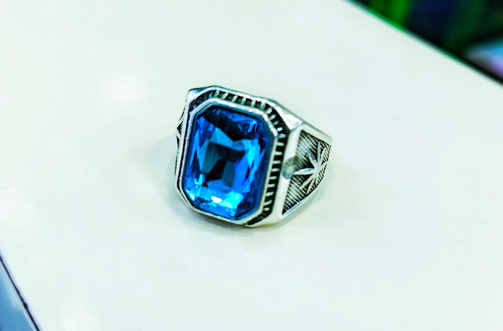 অরজিনাল ইন্দ্রনীলা পাথরের আংটি ( 207)